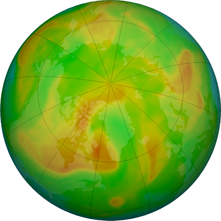 Arctic ozone map for 22 May 2022